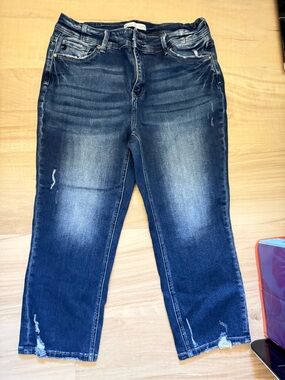 Maurice’s Kancan Women’s Crop Distressed Straight Jeans - 14